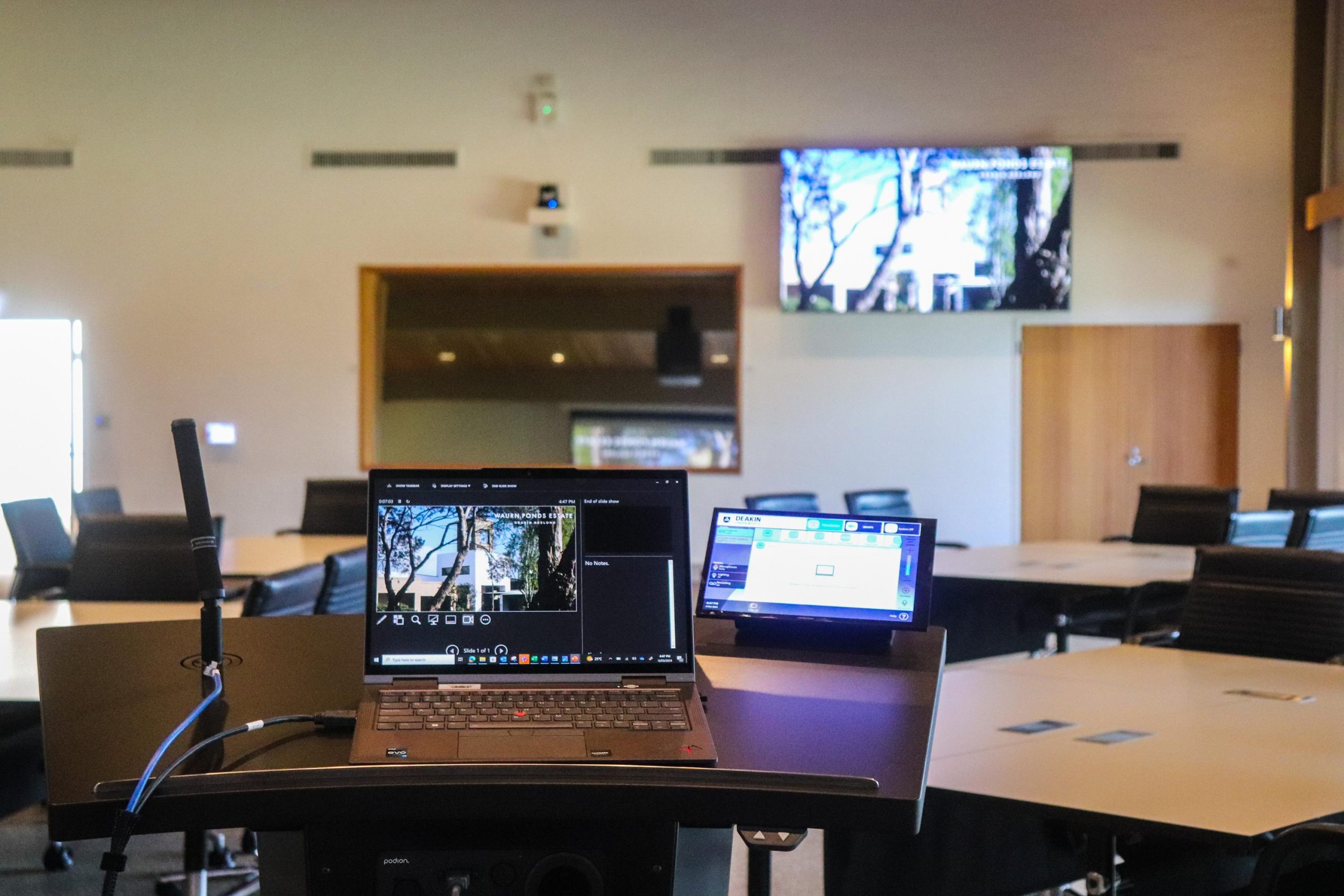 Conference technology and AV setup at Geelong conference venue