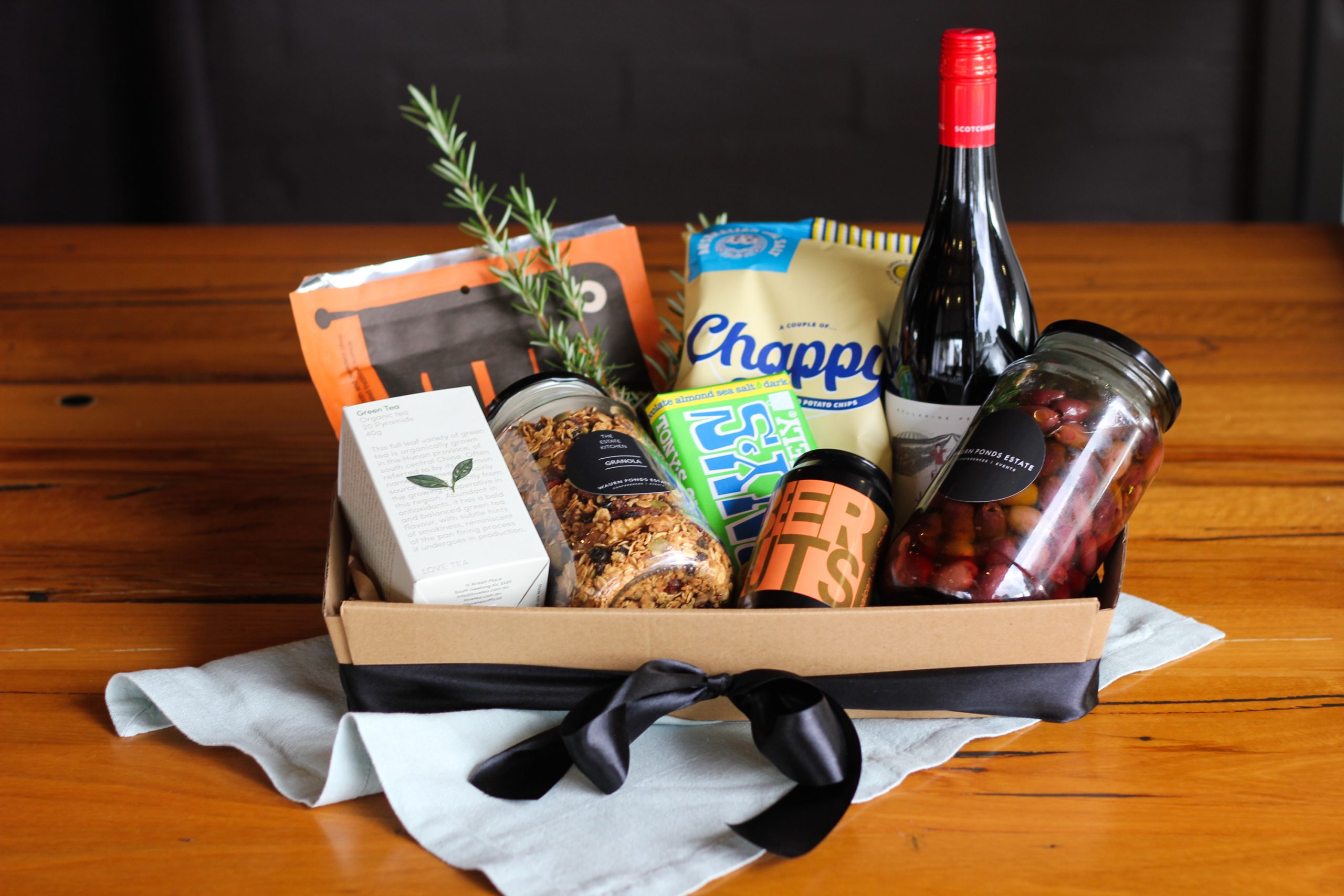 In-room hamper at hotel Geelong