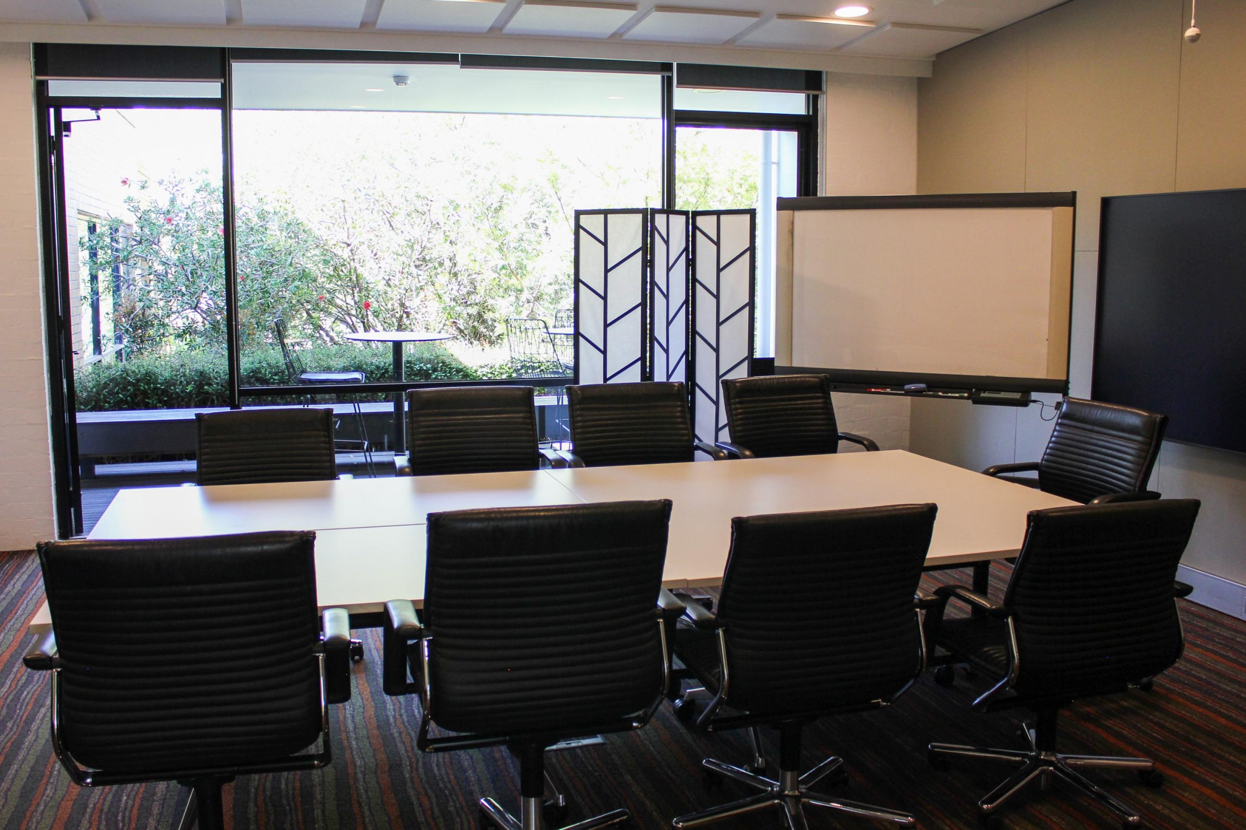 Ceres Room boardroom with balcony at Geelong conference venue